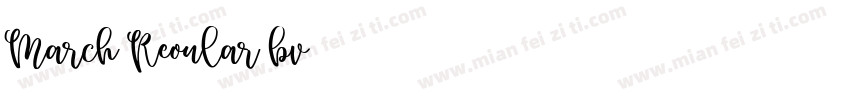 March Reoular bv字体转换